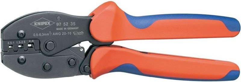 Pinza a crimpare KNIPEX PreciForceÃ‚Â® per connettori aperti non isolati