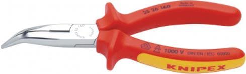 Pinza a becchi mezzotondi KNIPEX con tagliente VDE 160 mm, curva