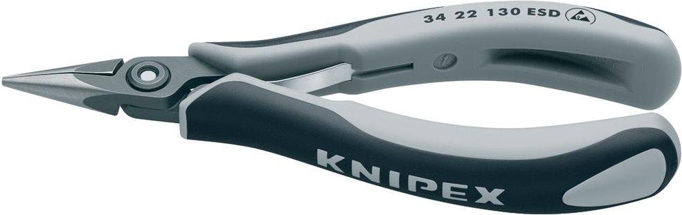 Pinza di precisione KNIPEX per elettronica, piatta tonda, 135 mm