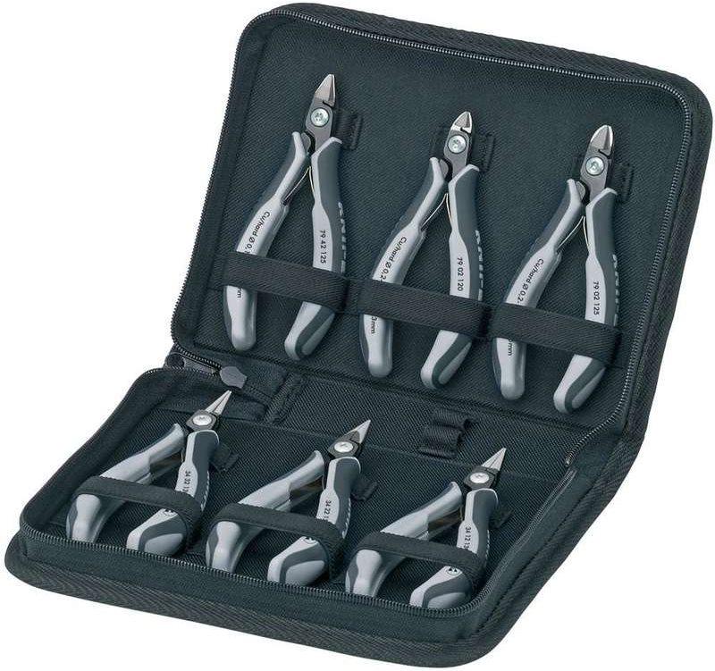 Knipex 00 20 16 P Assortimento di pinze per elettronica e meccanica di precisione ESD 6 pezzi