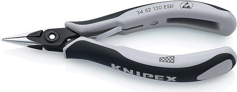 Pinza di precisione per elettronica KNIPEX, piatta tonda, ESD