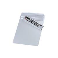 Portablocco WEDO DIN A4 con calcolatrice rimovibile in alluminio lucidato leggermente opaco con clip stabile (57 954)