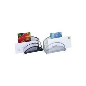 WEDO Portalettere da ufficio in filo metallico filo metallico argentato verniciato a polvere con 3 scomparti (65 354)