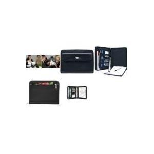 Werner Dorsch WEDO Conference Elegance A5 - Cartella portadocumenti con cerniera - Finta pelle nylon testurizzato - Nero (58510