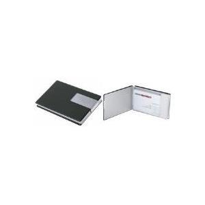 Scatola per biglietti da visita WEDO Good Deal alluminio/PVC (nero) combinazione di alluminio e PVC in similpelle (205 6601)