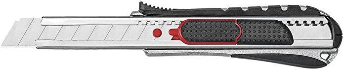 Coltello professionale con lame a spezzare da 18 mm e zona di impugnatura gommata
