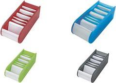 Schede flash WEDO DIN A8 orizzontale incluse 100 schede verdi in PP con chiusura avvolgibile (bianco traslucido) schede - 1 pez