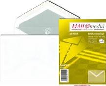 Busta MAILmedia offset bianca C6 senza finestra 70 g/m adesivo bagnato peso ca. 28 g (21268-0)