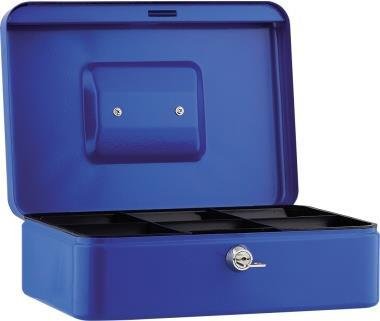 Cassetta portavalori 25x9x18 cm 6 scomparti blu (178039250)