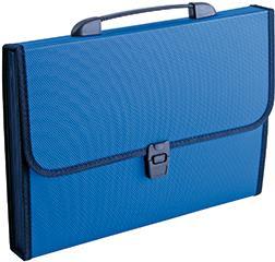 Borsa a scomparti DIN A4 12 scomparti polipropilene blu (370003050)
