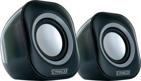 Schwaiger LS1000 013 altoparlante Nero Cablato 6 W (Schwaiger PC-Lautsprecher Stereo 3,5mm)
