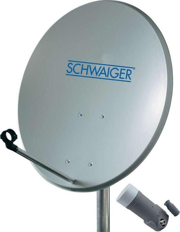 Sistema SAT SCHWAIGER 60 cm 1 partecipante LNB singolo grigio chiaro