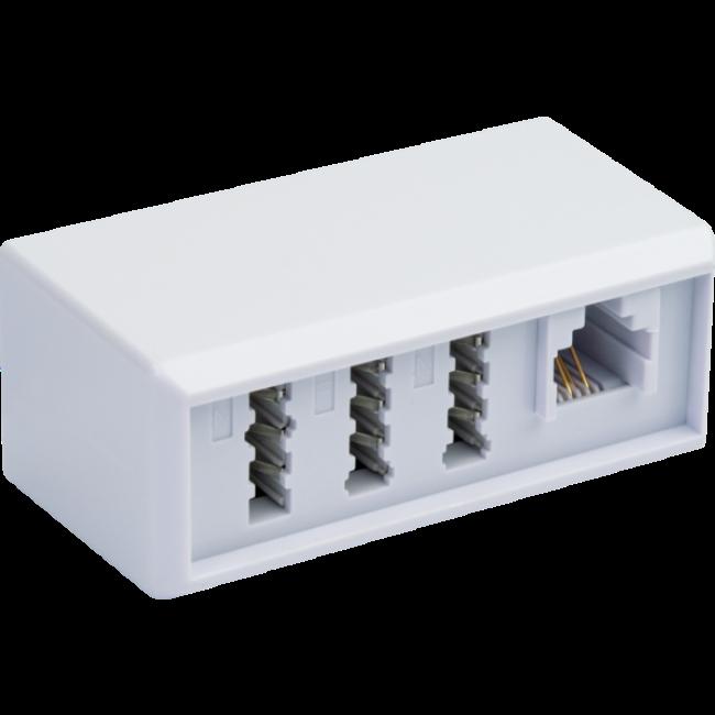Schwaiger TDA1231 532 - TAE-F - 2xTAE-N - 1xTAE-F - 1xRJ11 - Maschio/Femmina - Bianco - Confezione in blister (TDA1231532)