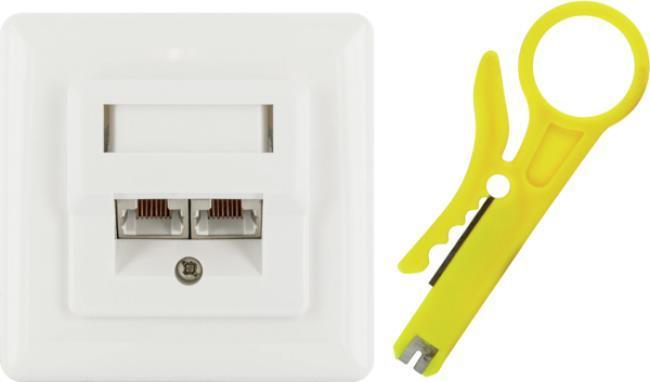 Schwaiger STP-Netzwerkdose Cat6, UP ge