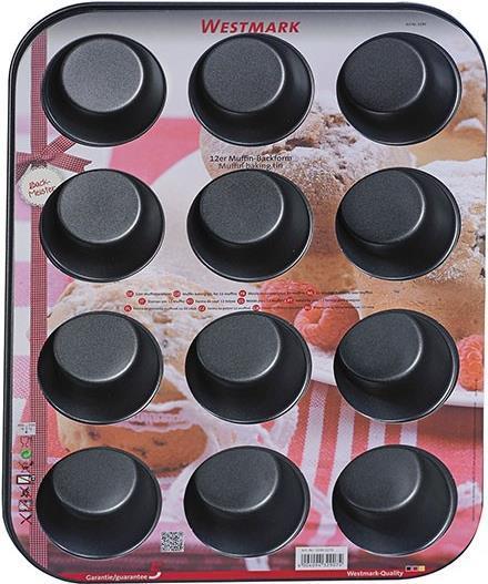 Stampo per muffin Westmark da 12 - rettangolare - acciaio - nero (32902270)