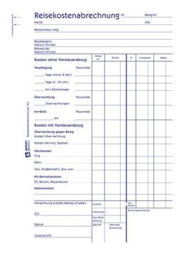 AVERY Zweckform modulo nota spese di viaggio per viaggio 743 DIN A5 1x 50 pagine
