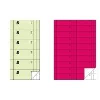 Avery Purpose Form Form Book "Bonbuch", 105 x 198 mm, Pink 2 x 50 fogli, 1. E 2. Leaf stampate, 300 sedi con cameriere n. 1-6 (