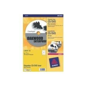 AVERY Nutzform Etichette per CD Etichette per CD bianche 117 mm 200 pezzi L6043-100 bianco