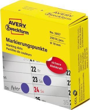Punti adesivi AVERY Nutzform 190 mm blu