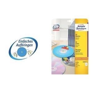 Etichette AVERY Nutzform per CD ClassicSize C6074-20 bianco