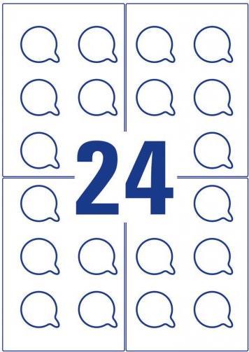 AVERY Zweckform badge di prova badge di prova 30 bianco 300 x 300 mm bianco