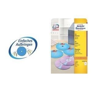 Etichette AVERY Nutzform per CD SuperSize J8676-25 bianche