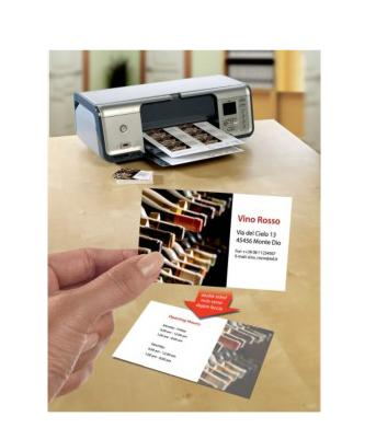 Biglietti da visita AVERY Nutzform 240 g/m bianco lucido