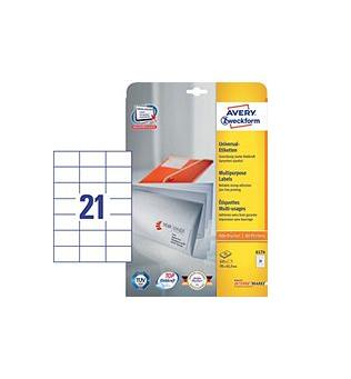 Etichette universali AVERY Nutzform 6174 700 x 423 mm bianco