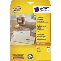 Etichette universali AVERY Nutzform 6175 1050 x 480 mm bianco