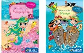 Avery Purpose Form Sticker Play Book, Din A5, Mermaid Sticker Album con 5 Worlds Game ciascuno con The Associated - 1 Piece (57