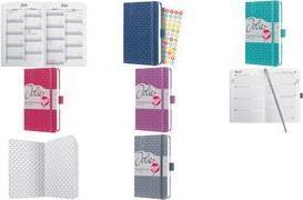 Calendario a libro Sigel Jolie 2024 ecopelle A6 calendario settimanale rosa 95 x 150 mm 1 settimana / 2 pagine 174 pagine - 1 p