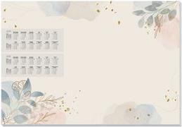 Sigel Paper Writing Pad "Giardino pastello", 595 x 410 mm 30 fogli, 80 g/mq, incollato, con calendario a 2 anni, -1 pezzo (HO30