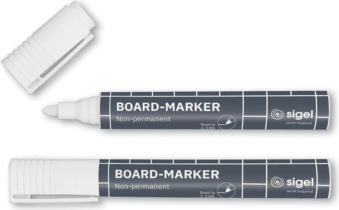 Pennarello a gesso SIGEL 20 - 30 mm bianco
