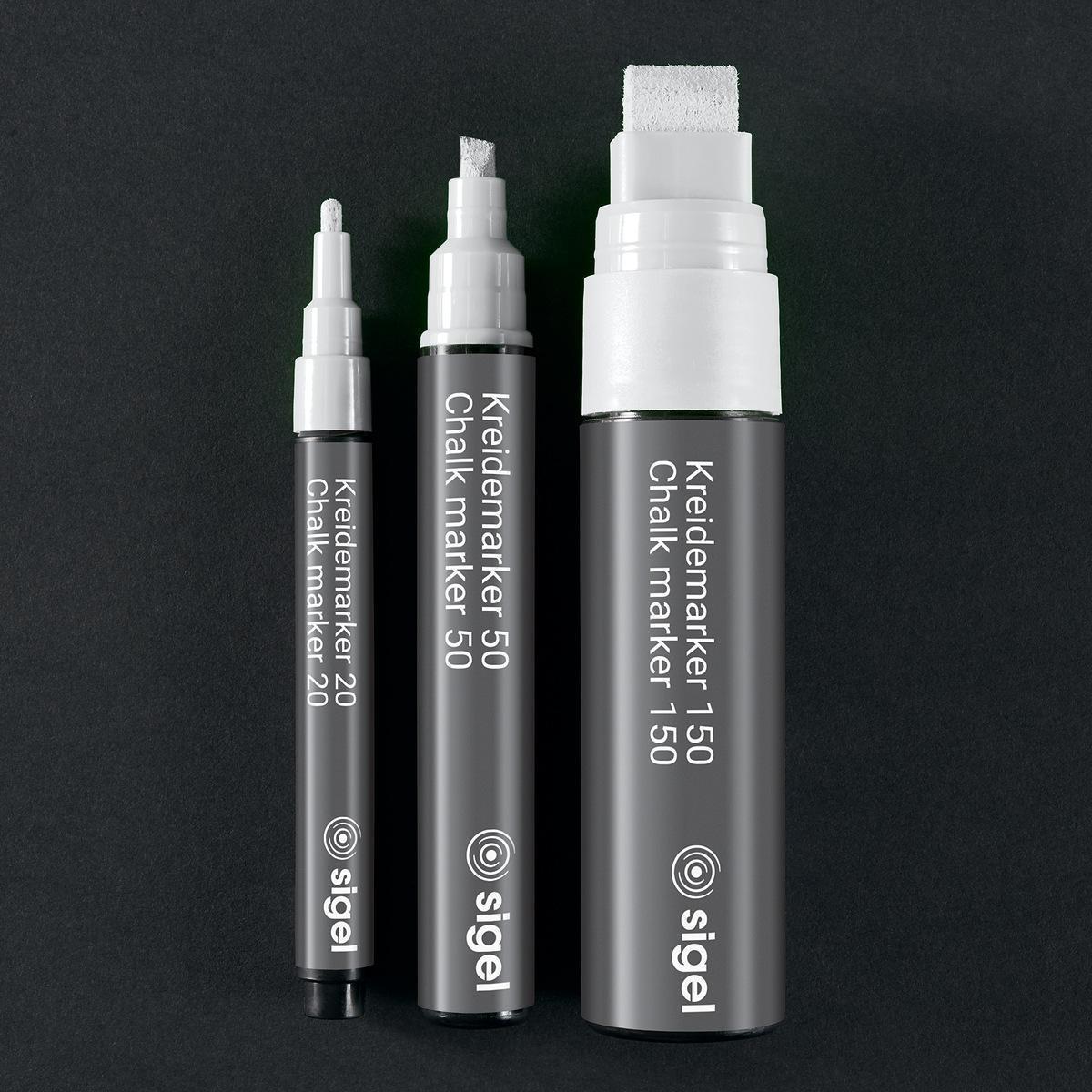 Pennarello a gesso SIGEL 10 - 20 mm bianco