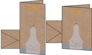Sigel Card Christmas "Polar Bear with Shooting Star", A6 per stampante e copiatrice laser, scatola di forza 225 g/mq, 1 pezzo (