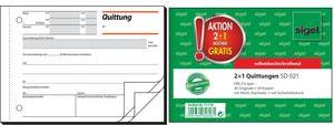 Modulo SIGEL ricevute libri IVA indicata separatamente T1178 DIN A6 orizzontale 2x 40 pagine