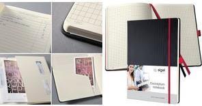 Sigel Notebook Conceptum, Din A4, a scacchi, Black/Red Red Edition, Noble Softwave Structure, copertina rigida, pagine in - 1 p