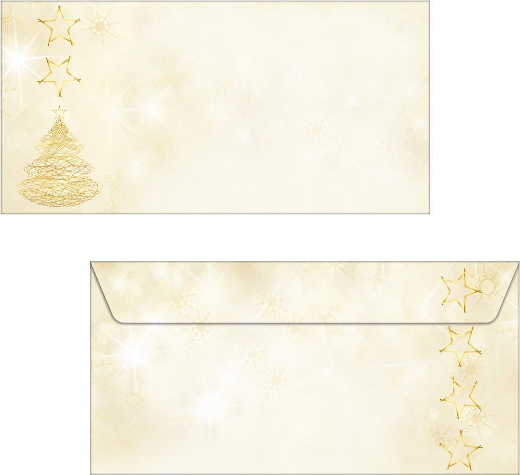 Sigel Christmas Invelope "Gracial Christmas", Din Lang gommati, 90 g/mq di carta speciale, per getto d'inchiostro/laser/copiatr