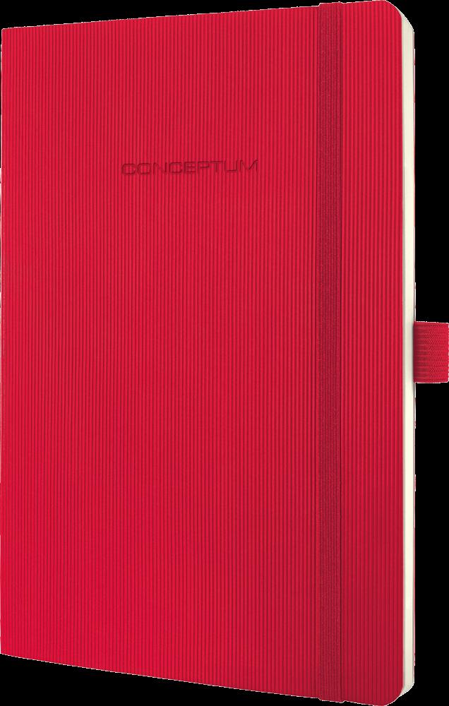 Quaderno SIGEL 135x21 cm rosso ca. DIN A5 a quadretti rosso