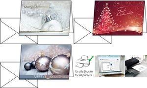 Sigel Christmas Card "Squisite", A6 (A5) per getto d'inchiostro/laser/fotocopiatrice, carta lucida 220 g/mq, - 1 pezzo (DS024)