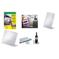 SIGEL espositore da tavolo espositore prezzi 6x9 cm croce acrilico 10 90 x 37 x 65 cm