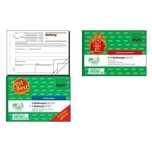 Modulo SIGEL scontrino fiscale IVA indicata separatamente RC021 DIN A6 orizzontale 1x 100 pagine