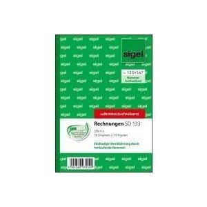 Modulo SIGEL libretto fattura con numeri progressivi SD133 DIN A6 2x 50 pagine