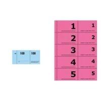 Blocco numero Sigel 1-1000, 105 x 50 mm 1 blocco con 100 lacrime da 1-100, 101-200, 201-300 ecc.-50 pezzi (GN110)