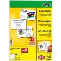 Biglietti da visita SIGEL 190 g/m bianco lucido opaco