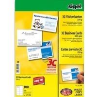 Biglietti da visita SIGEL 225 g/m satinato bianco brillante