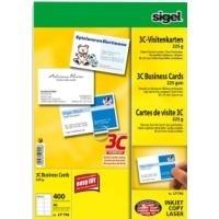 Biglietti da visita SIGEL 225 g/m satinato bianco brillante