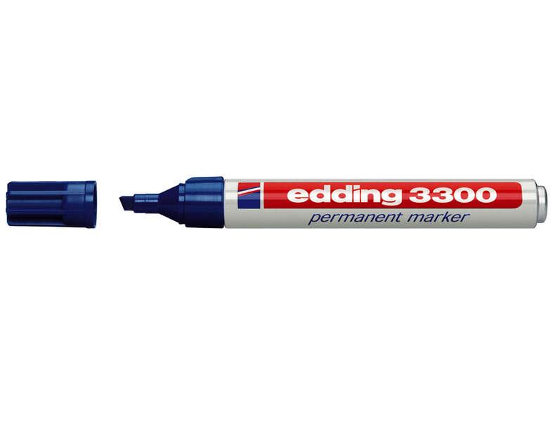 EDDING 3300 MARKER permanente - punta smussata - corsa tra 1 e 5 mm.- Inchiostro quasi odore - asciugatura rapida - colore blu