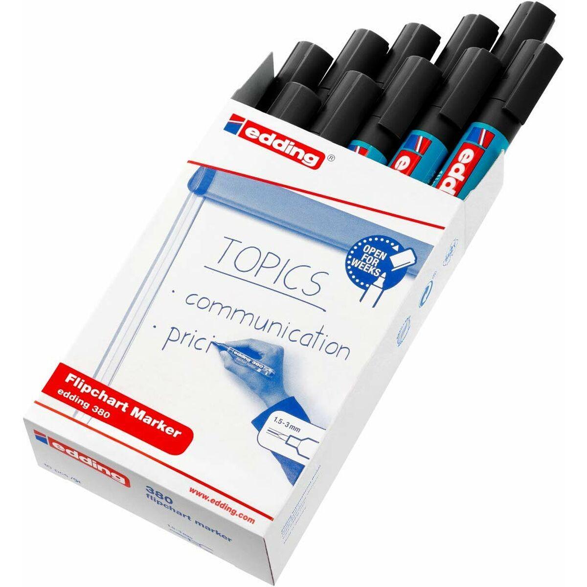 Pennarello Edding 380 Flipchart Nero (10 UnitÃƒÂ )