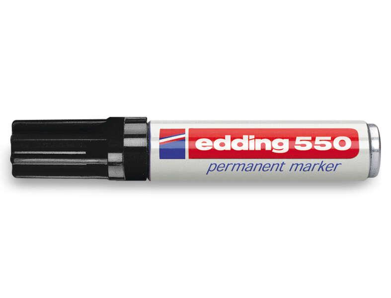 EDDING 550 MARKER permanente - Punta tonda - tratto tratto 3 e 4 mm.- ricaricabile - asciugatura rapida - colore nero